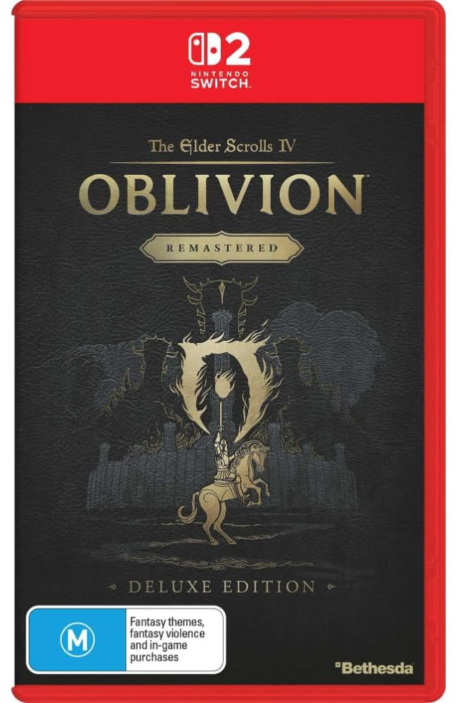 The Elder Scrolls IV: Oblivion Remastered – Deluxe Edition Nintendo Switch 2 game box — genuine sealed, Optrenex UAE