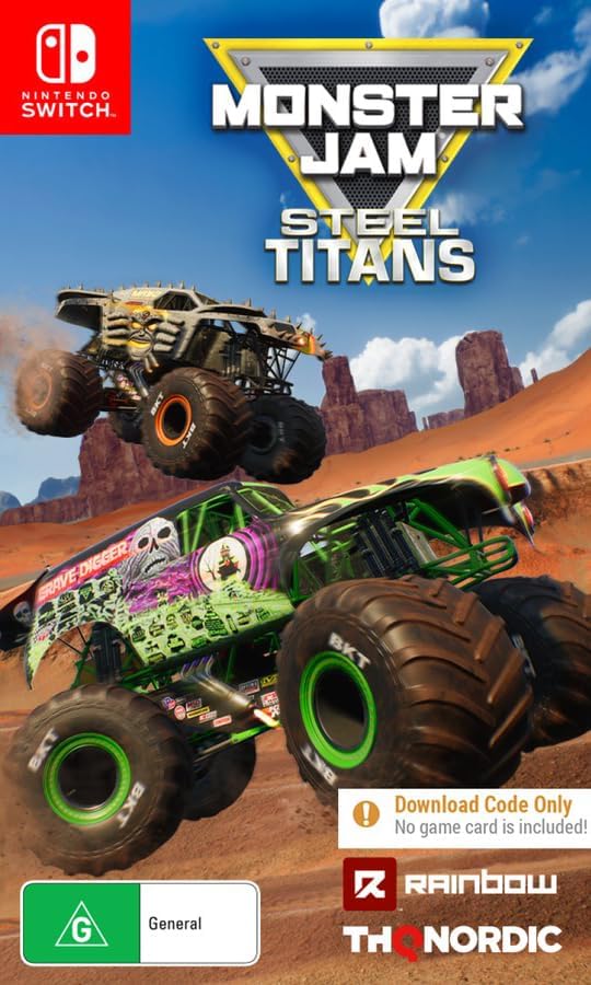Monster Jam Steel Titans Nintendo Switch game box — genuine sealed, Optrenex UAE
