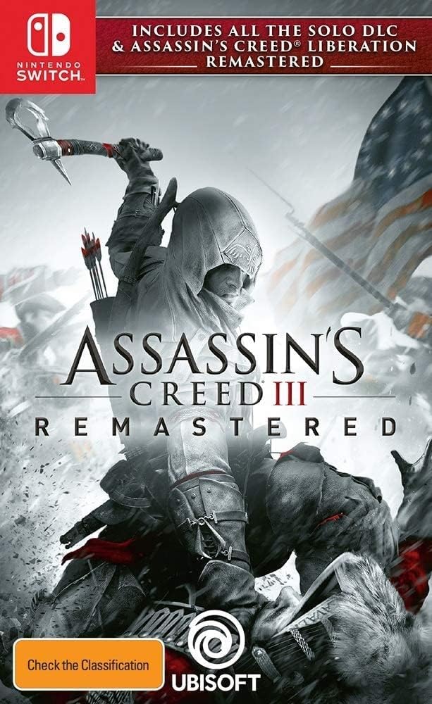 Assassin's Creed III Remastered Nintendo Switch game box — genuine sealed, Optrenex UAE