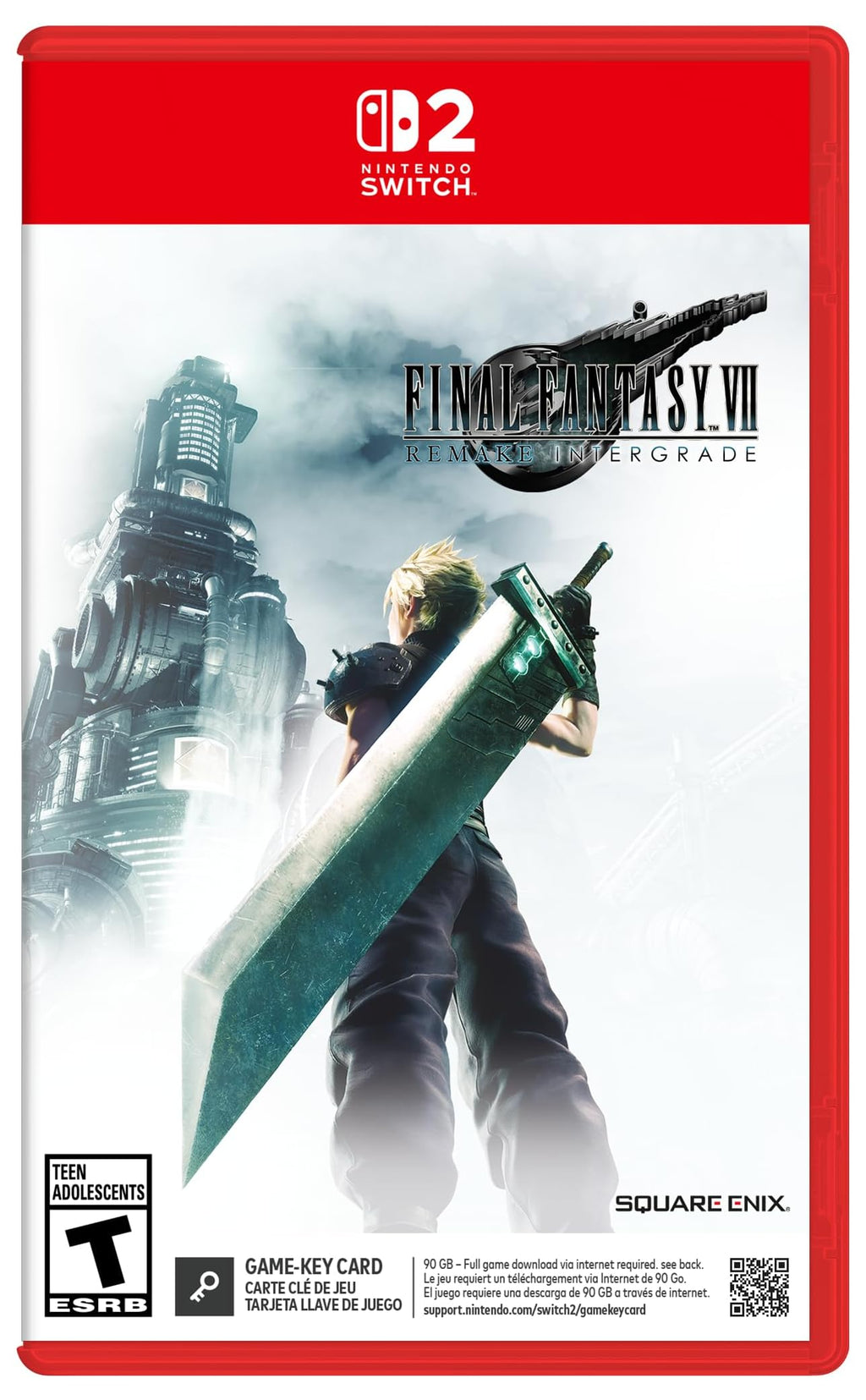 Final Fantasy VII Remake Intergrade Nintendo Switch 2 game box — genuine sealed, Optrenex UAE