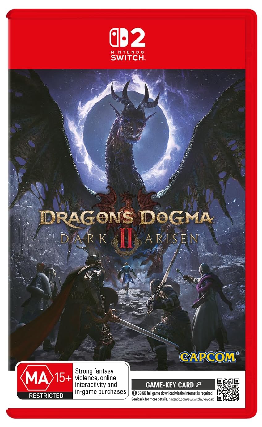 Dragon's Dogma 2: Dark Arisen Nintendo Switch 2 game box — genuine sealed, Optrenex UAE