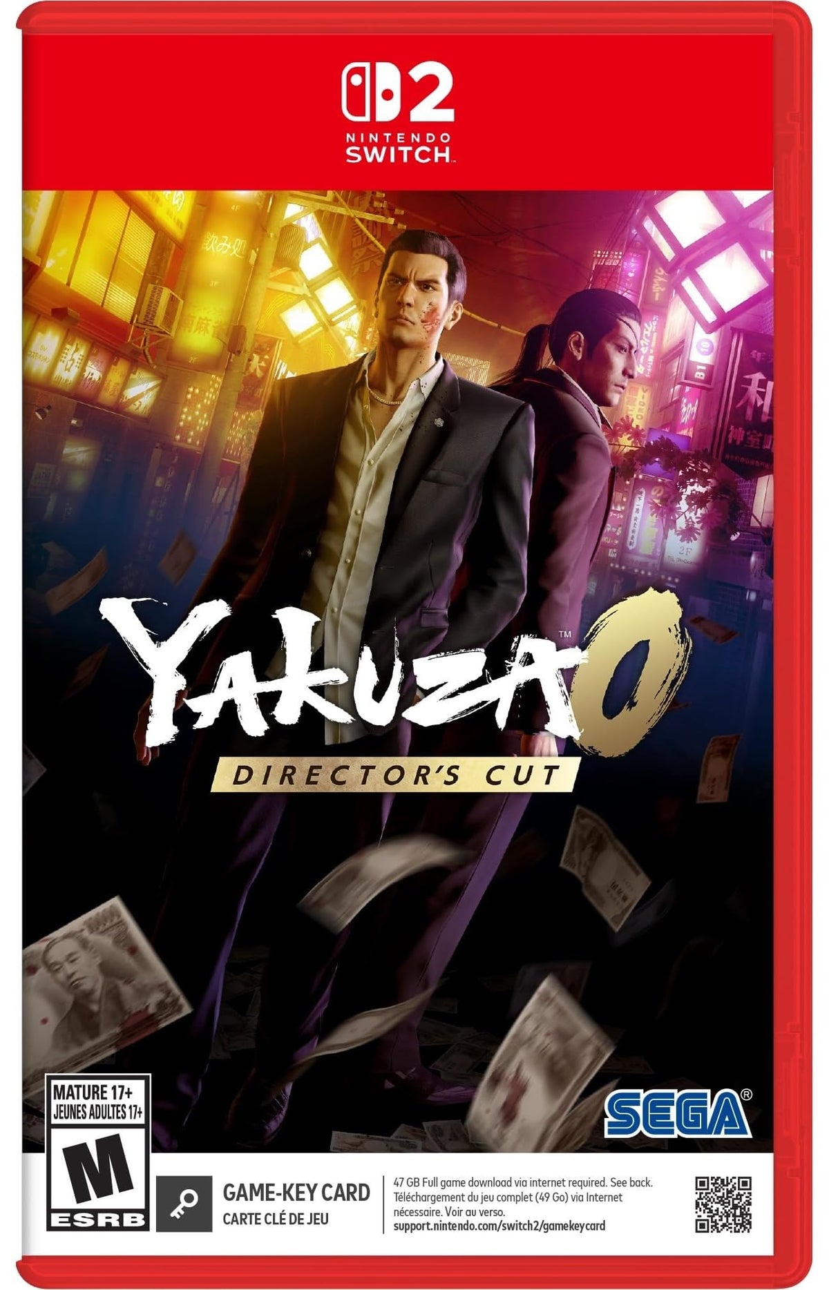 Yakuza 0 Director's Cut Nintendo Switch 2 game box — genuine sealed, Optrenex UAE