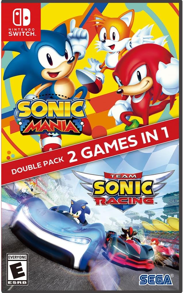 Sonic Mania + Team Sonic Racing Double Pack Nintendo Switch game box — genuine sealed, Optrenex UAE