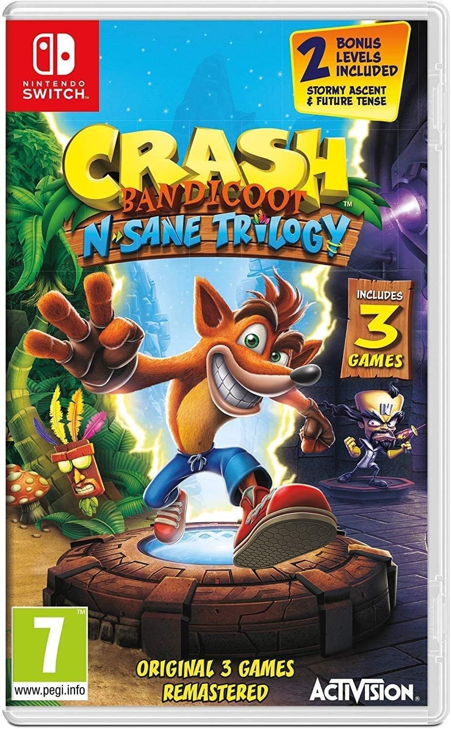 Crash Bandicoot N. Sane Trilogy Nintendo Switch game box — genuine sealed, Optrenex UAE