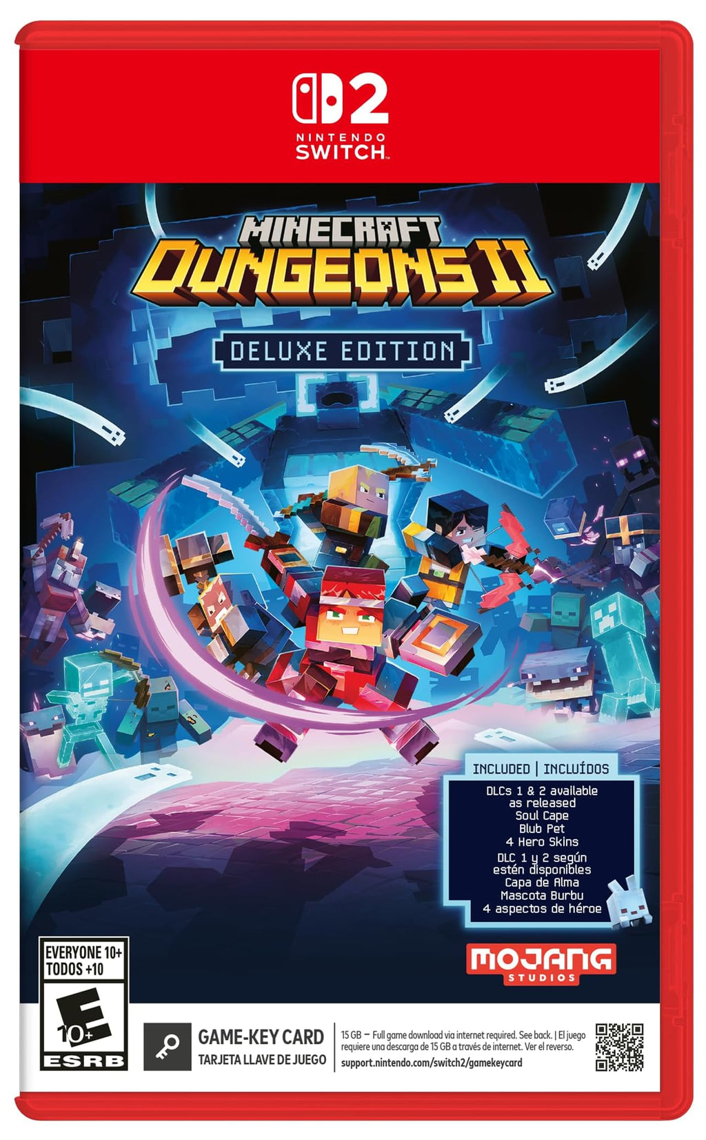 Minecraft Dungeons II – Deluxe Edition Nintendo Switch 2 game box — genuine sealed, Optrenex UAE