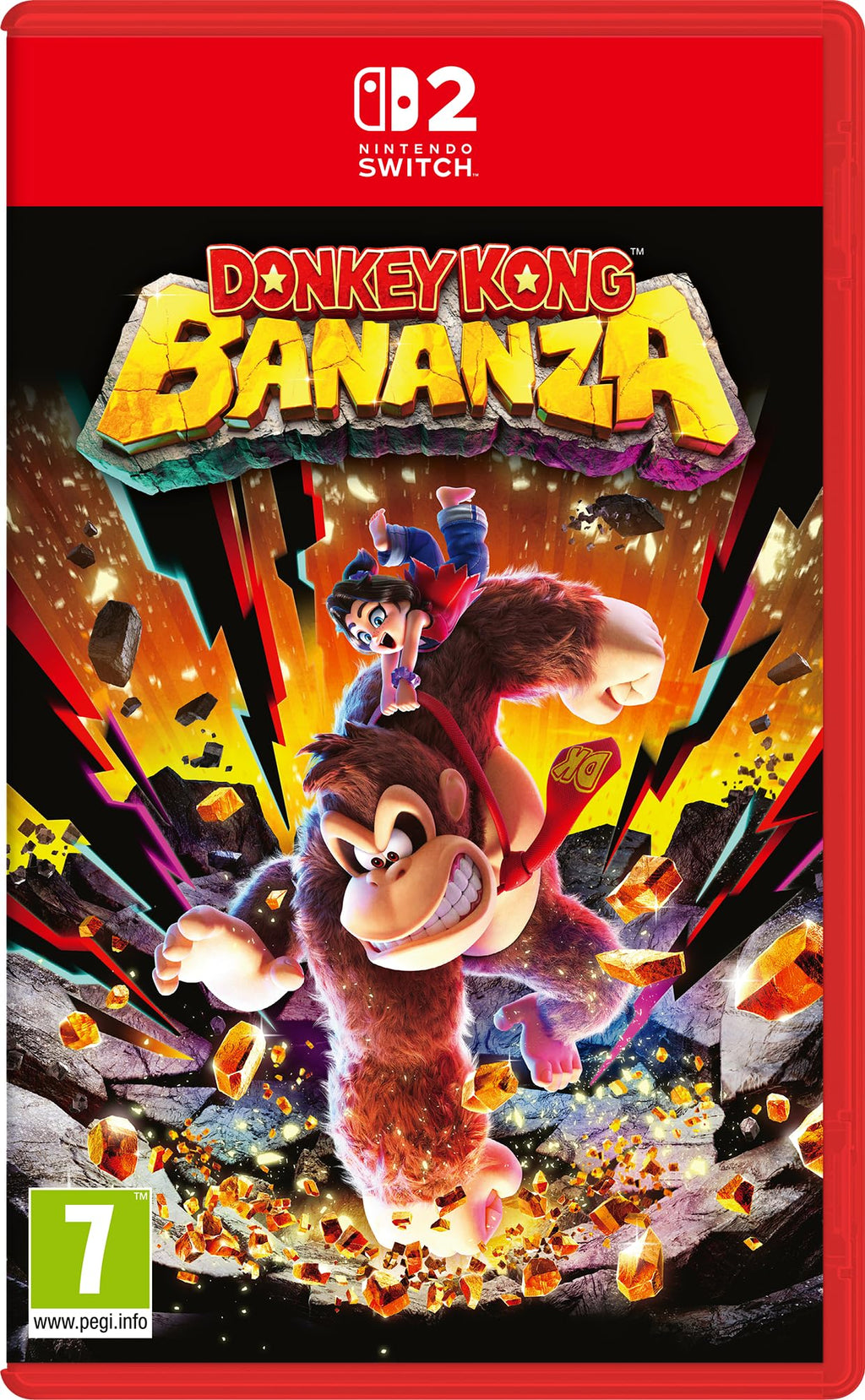 Donkey Kong Bananza Nintendo Switch 2 game box — genuine sealed, Optrenex UAE