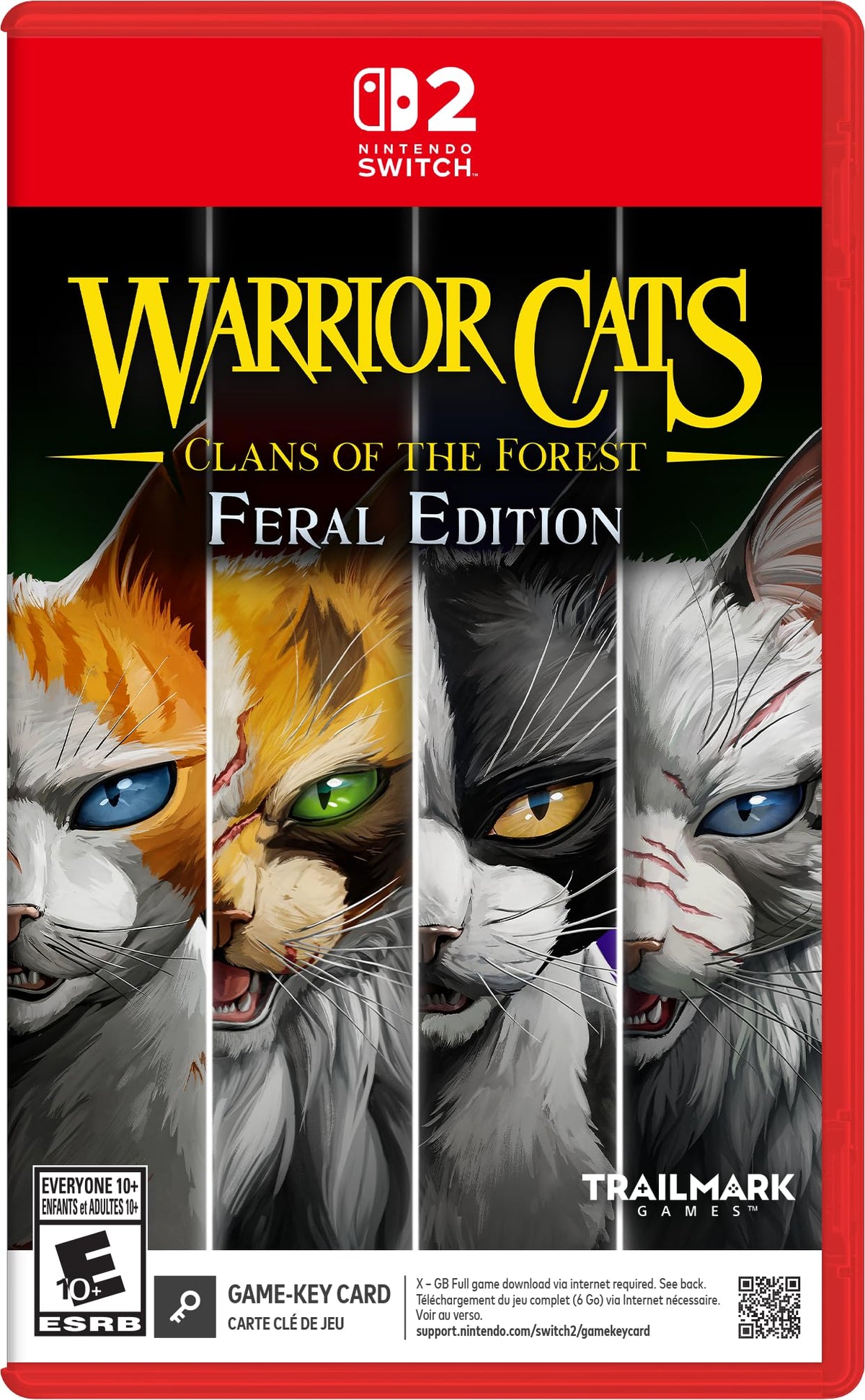 Warrior Cats: Clans of the Forest – Feral Edition Nintendo Switch 2 game box — genuine sealed, Optrenex UAE