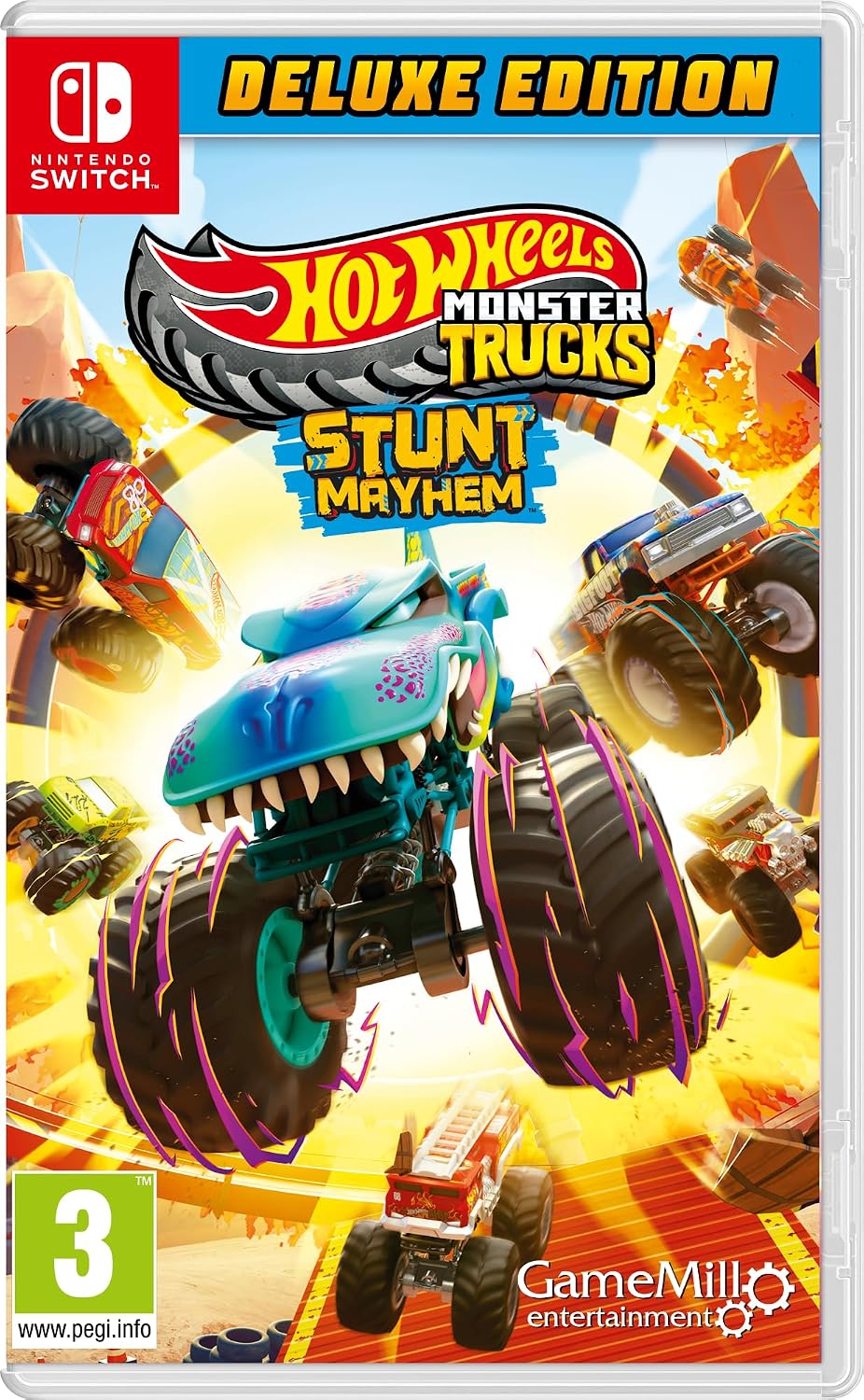 Hot Wheels Monster Trucks: Stunt Mayhem – Deluxe Edition Nintendo Switch game box — genuine sealed, Optrenex UAE