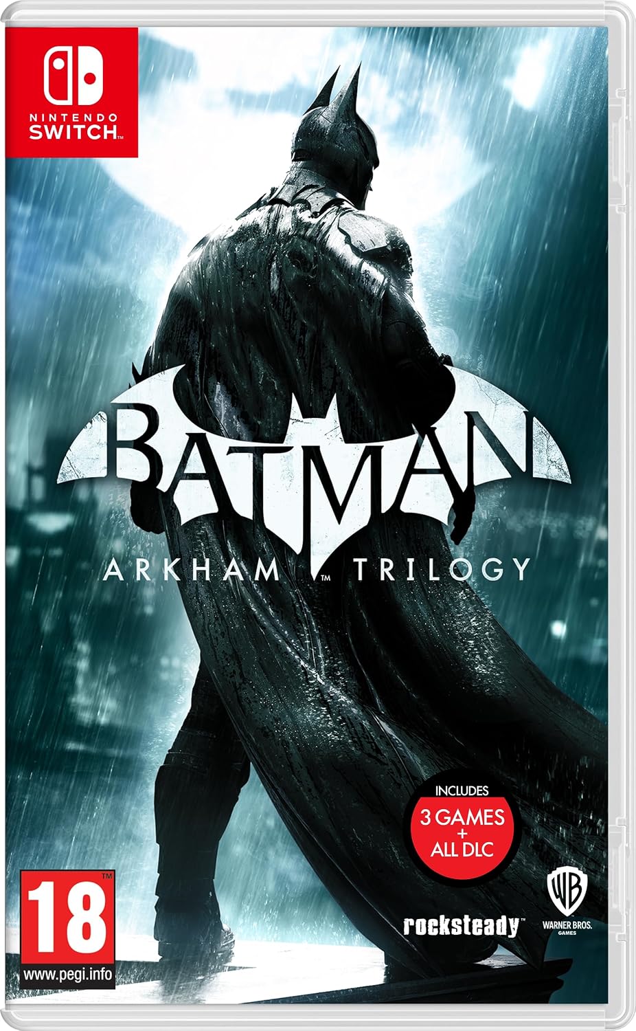 Batman: Arkham Trilogy Nintendo Switch game box — genuine sealed, Optrenex UAE