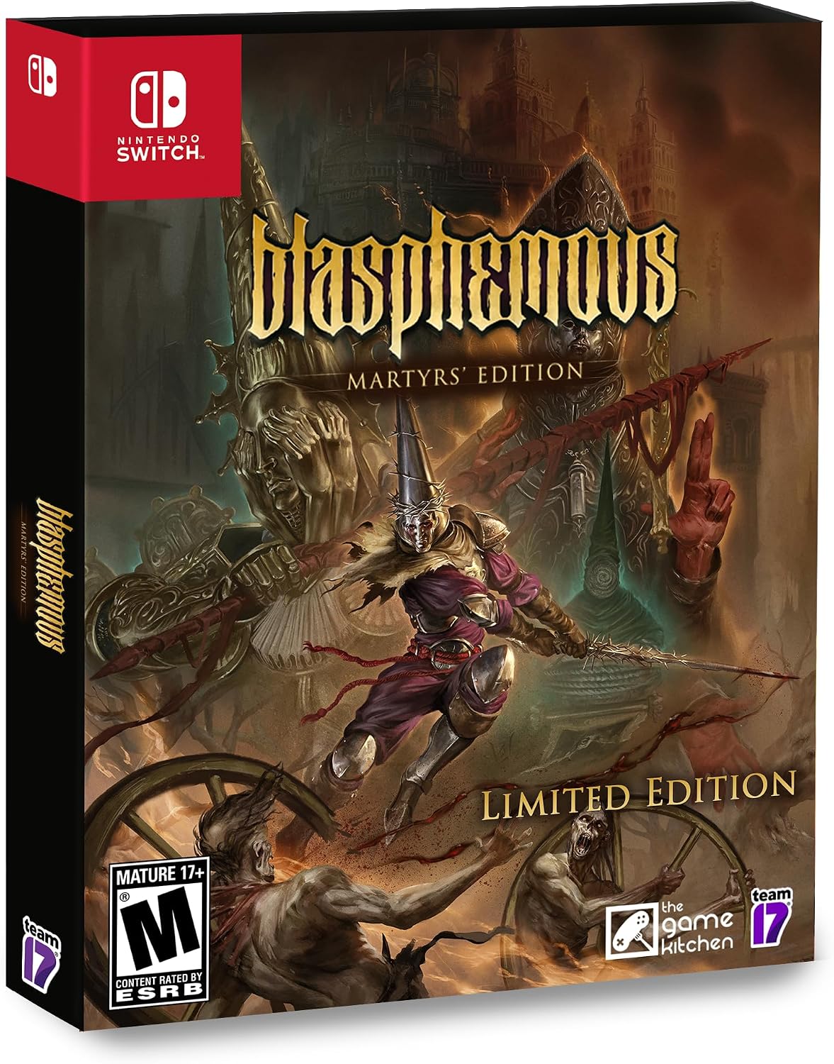 Blasphemous: Martyrs' Edition Nintendo Switch game box — genuine sealed, Optrenex UAE