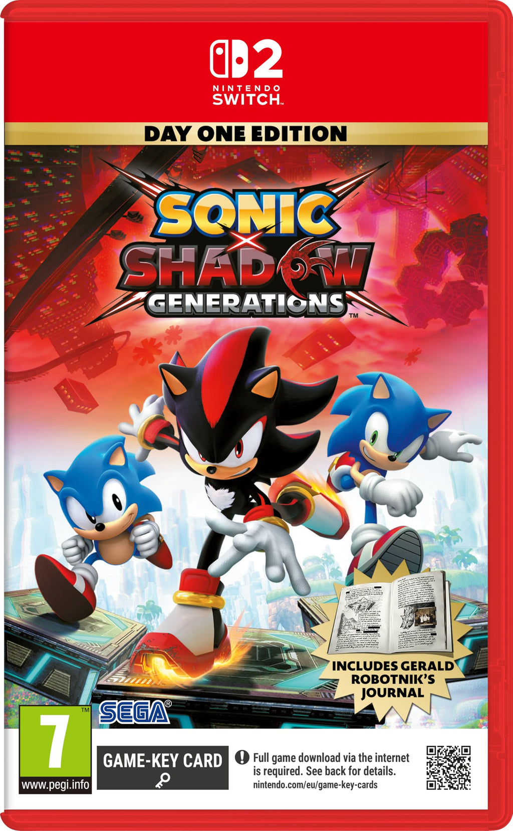 Sonic X Shadow Generations Nintendo Switch 2 game box — genuine sealed, Optrenex UAE