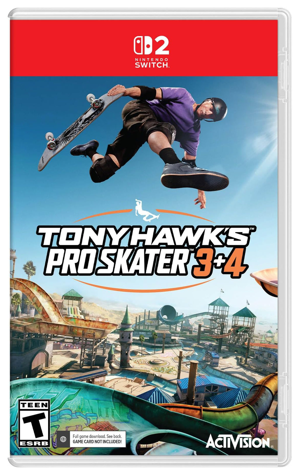 Tony Hawk's Pro Skater 3 + 4 Nintendo Switch 2 game box — genuine sealed, Optrenex UAE