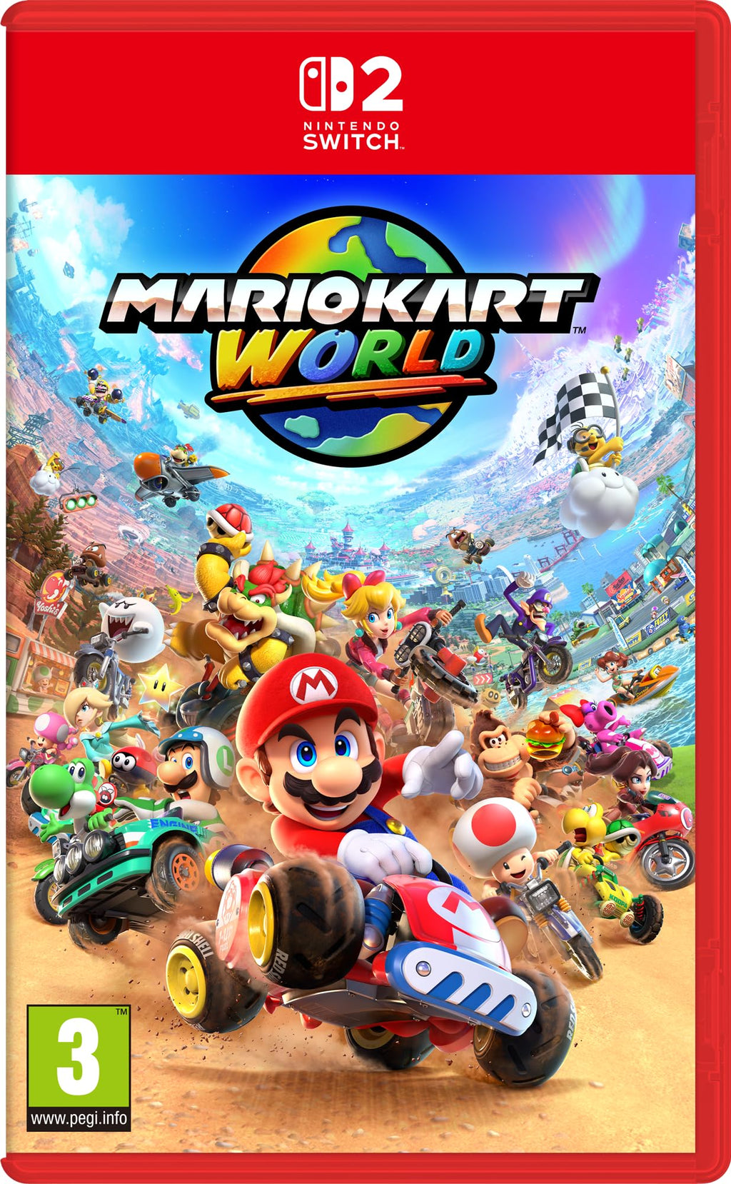 Mario Kart World Nintendo Switch 2 game box — genuine sealed, Optrenex UAE