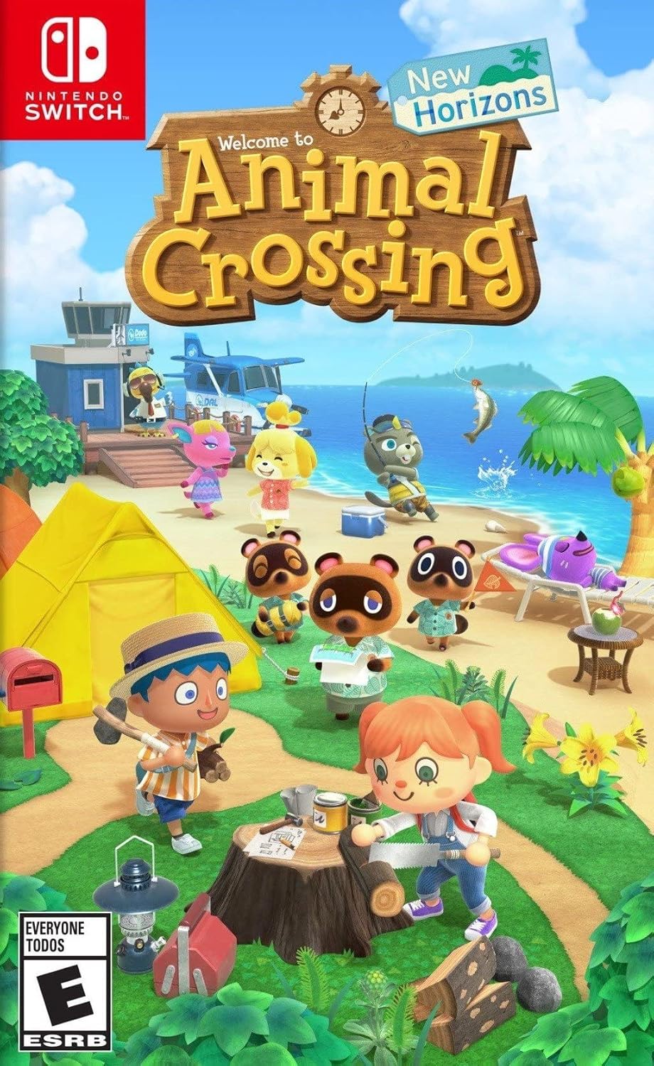 Animal Crossing: New Horizons Nintendo Switch retail box — art © Nintendo; removed on request