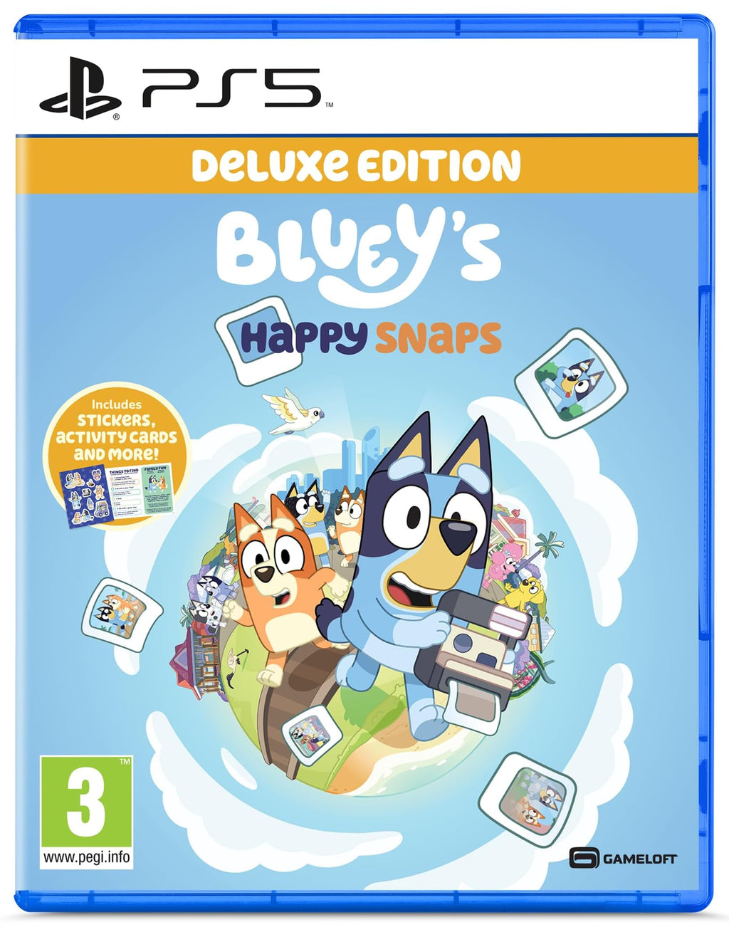 Bluey's Happy Snaps PS5 game box — genuine sealed disc, Optrenex UAE