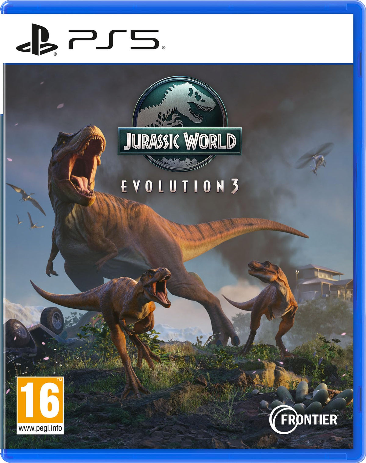 Jurassic World Evolution 3 PS5 game box — genuine sealed disc, Optrenex UAE