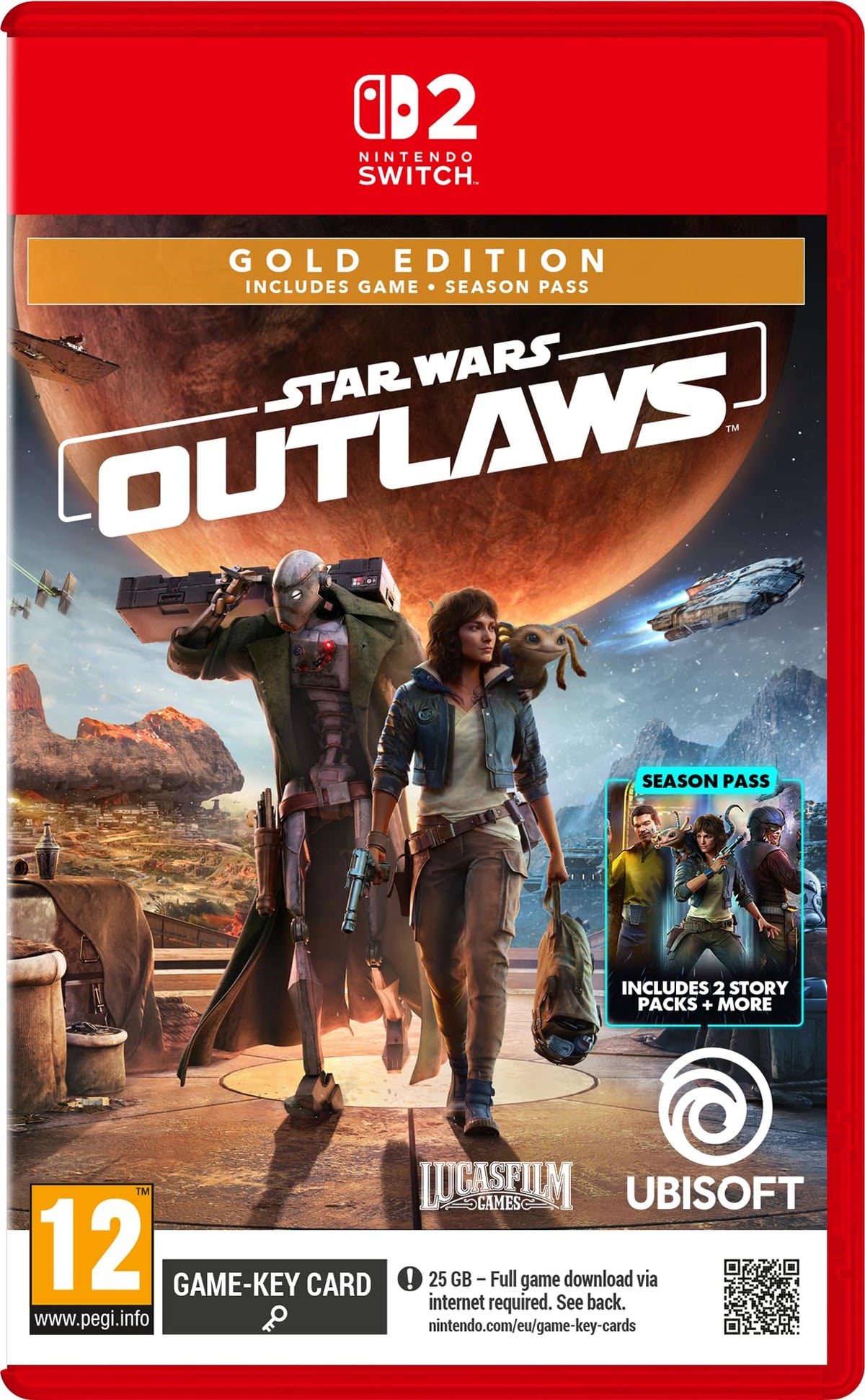 Star Wars Outlaws – Gold Edition Nintendo Switch 2 game box — genuine sealed, Optrenex UAE