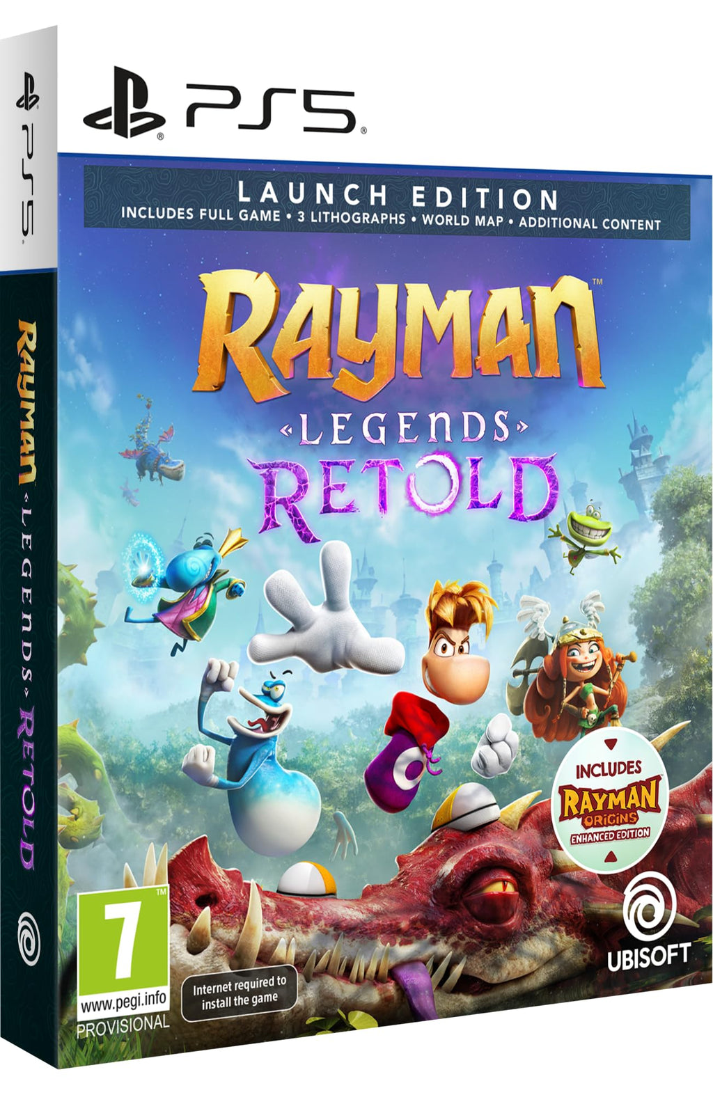Rayman Legends Retold PS5 game box — genuine sealed disc, Optrenex UAE