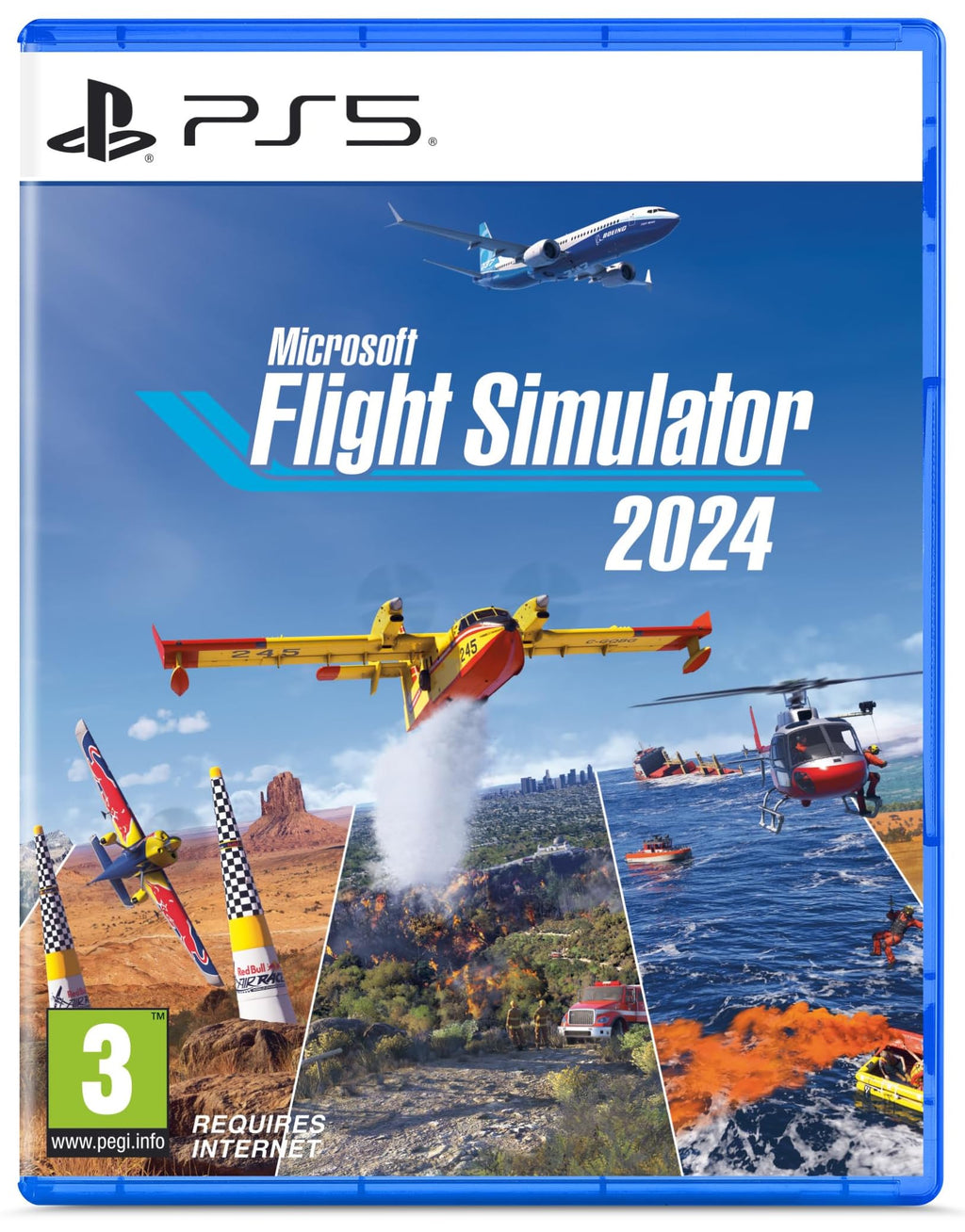 Microsoft Flight Simulator 2024 PS5 game box — genuine sealed disc, Optrenex UAE