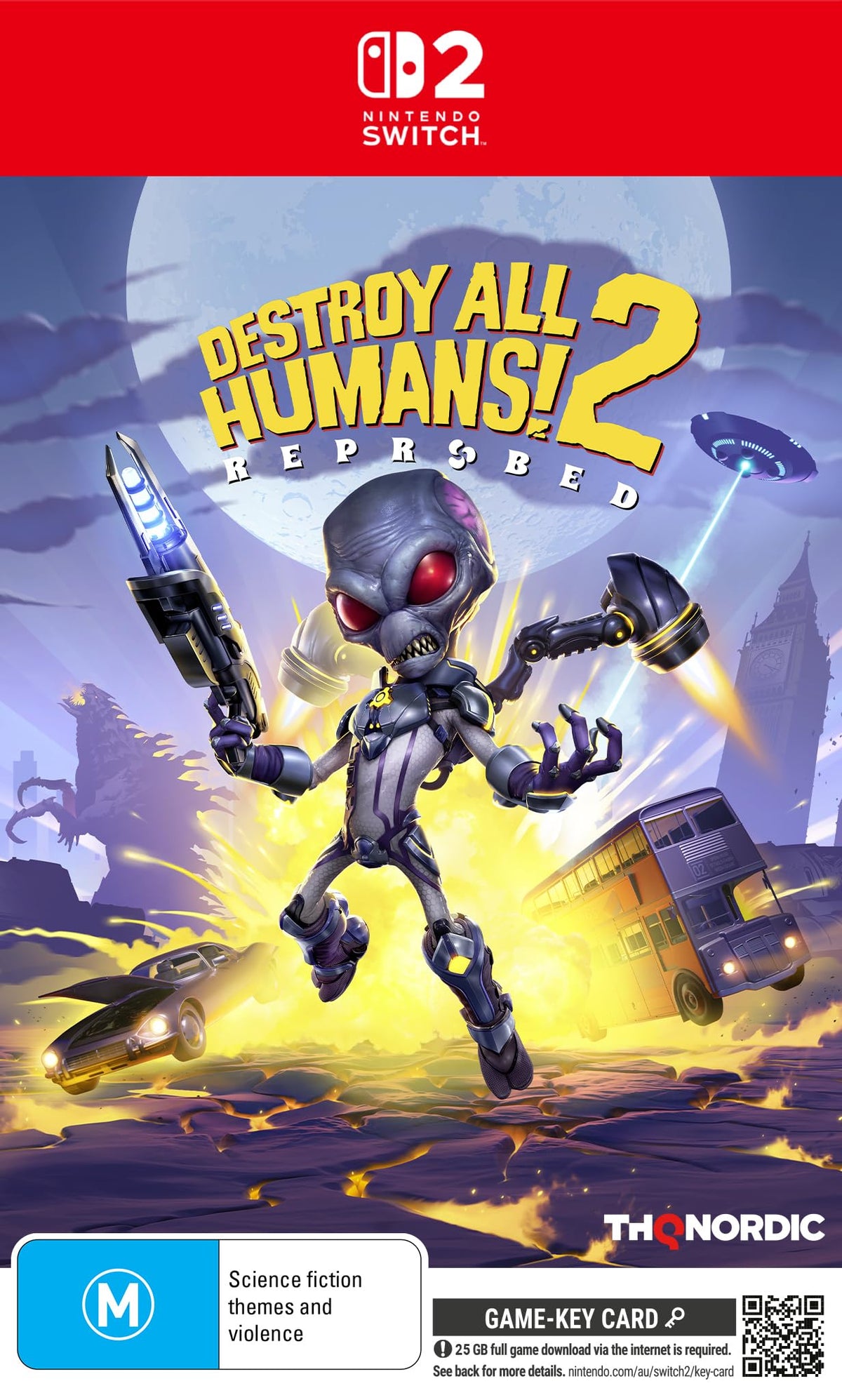 Destroy All Humans! 2 – Reprobed Nintendo Switch 2 game box — genuine sealed, Optrenex UAE