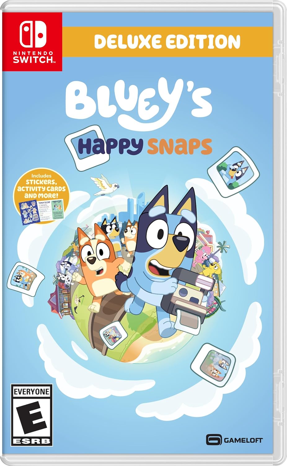 Bluey's Happy Snaps: Deluxe Edition Nintendo Switch game box — genuine sealed, Optrenex UAE