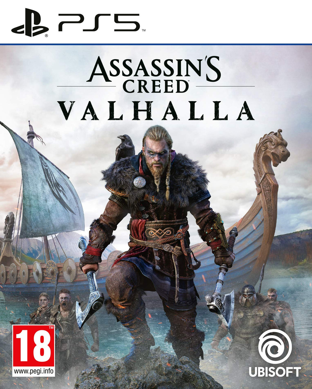 Assassin's Creed Valhalla PS5 game box — genuine sealed disc, Optrenex UAE