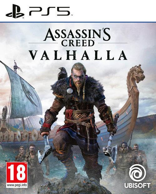 Assassin's Creed Valhalla PS5 game box — genuine sealed disc, Optrenex UAE