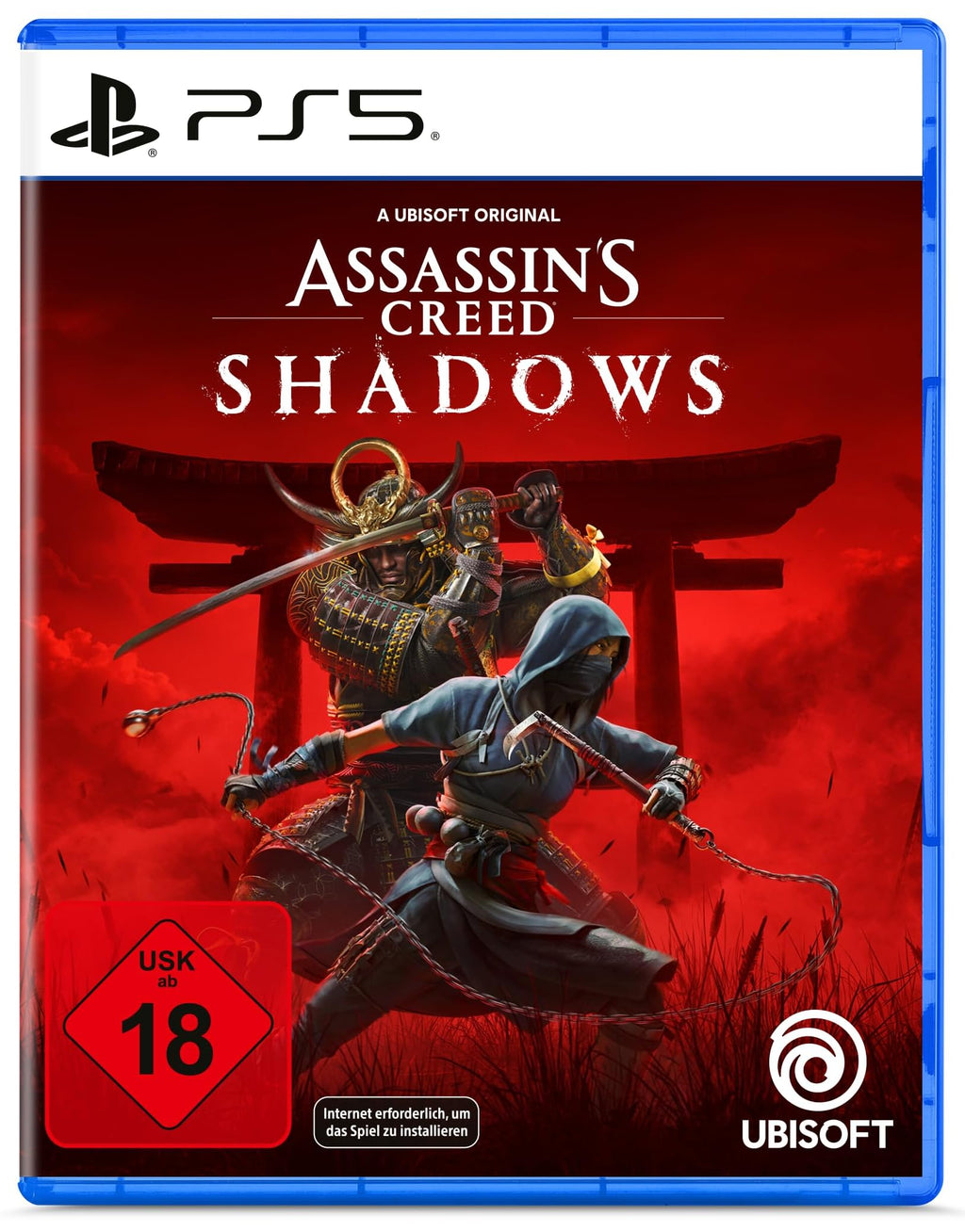 Assassin's Creed Shadows PS5 game box — genuine sealed disc, Optrenex UAE