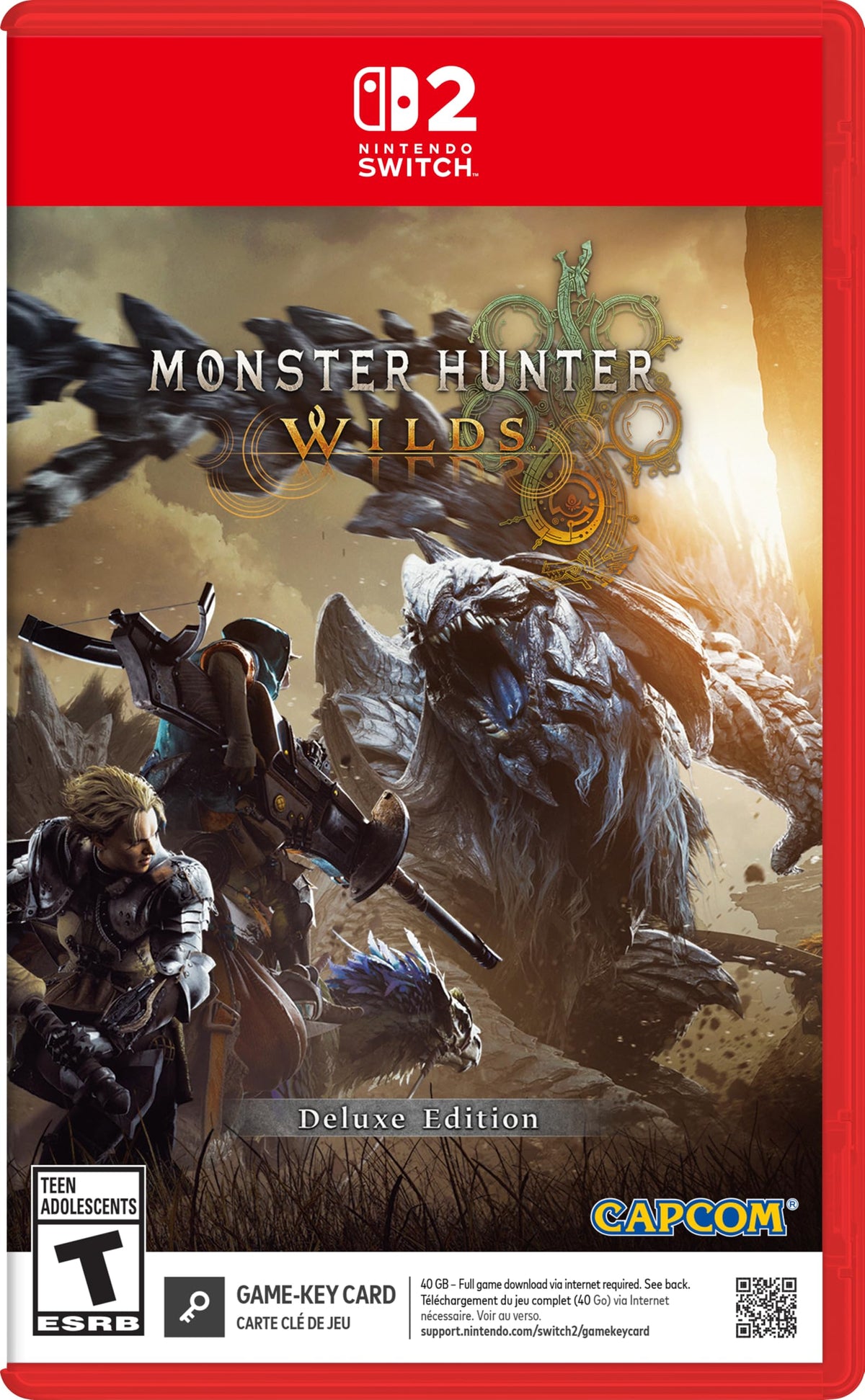 Monster Hunter Wilds – Deluxe Edition Nintendo Switch 2 game box — genuine sealed, Optrenex UAE