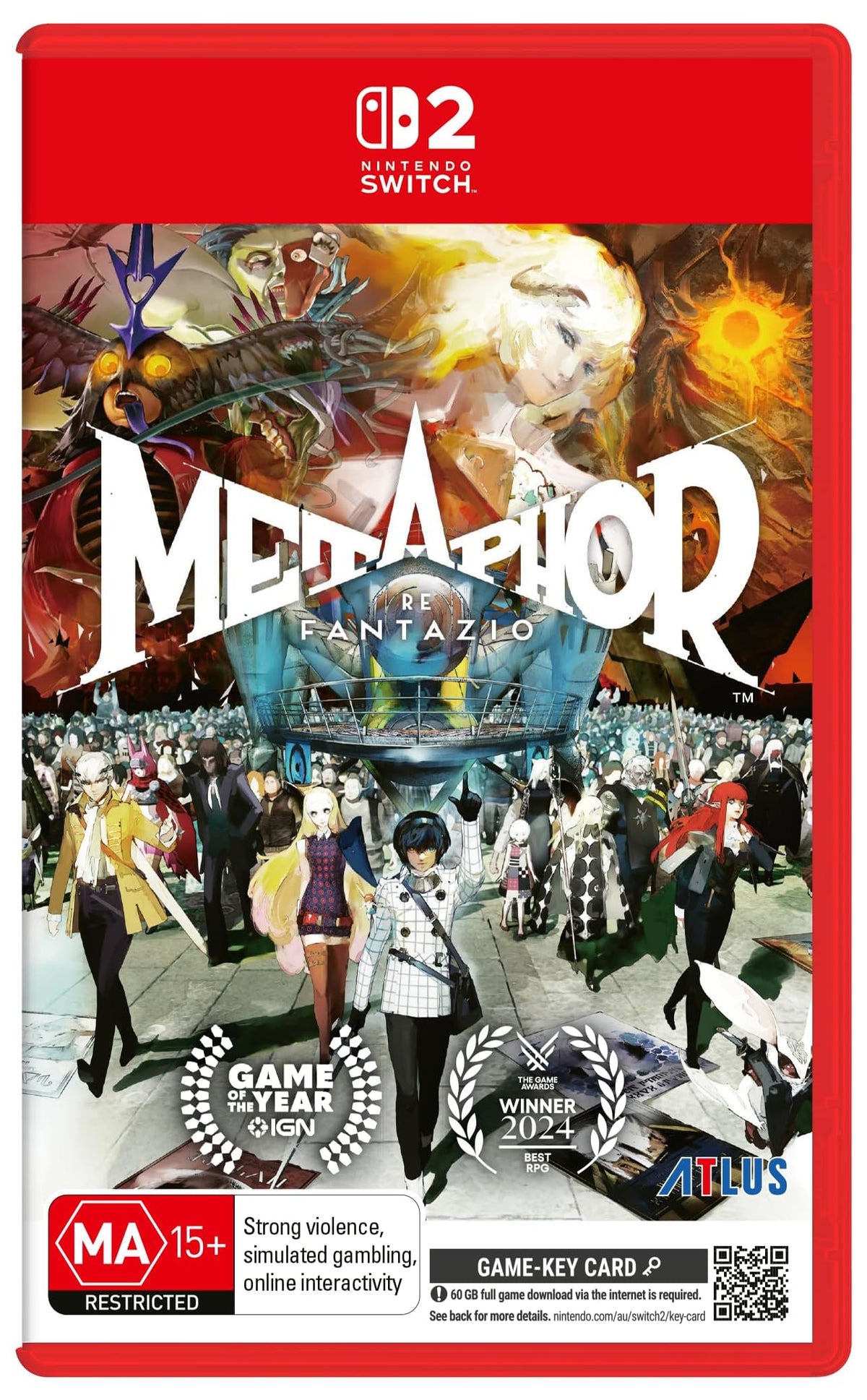 Metaphor: ReFantazio Nintendo Switch 2 game box — genuine sealed, Optrenex UAE