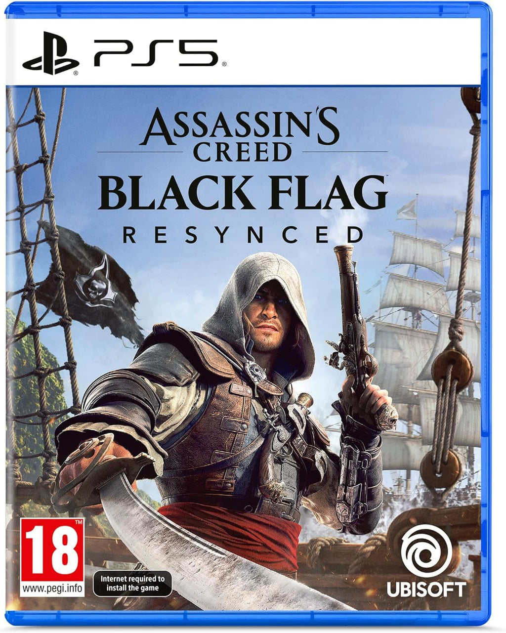 Assassin's Creed Black Flag Resynced PS5 game box — genuine sealed disc, Optrenex UAE