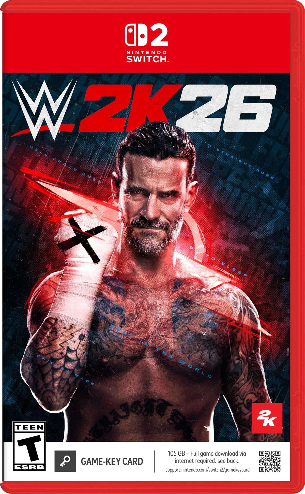 WWE 2K26 Nintendo Switch 2 game box — genuine sealed, Optrenex UAE