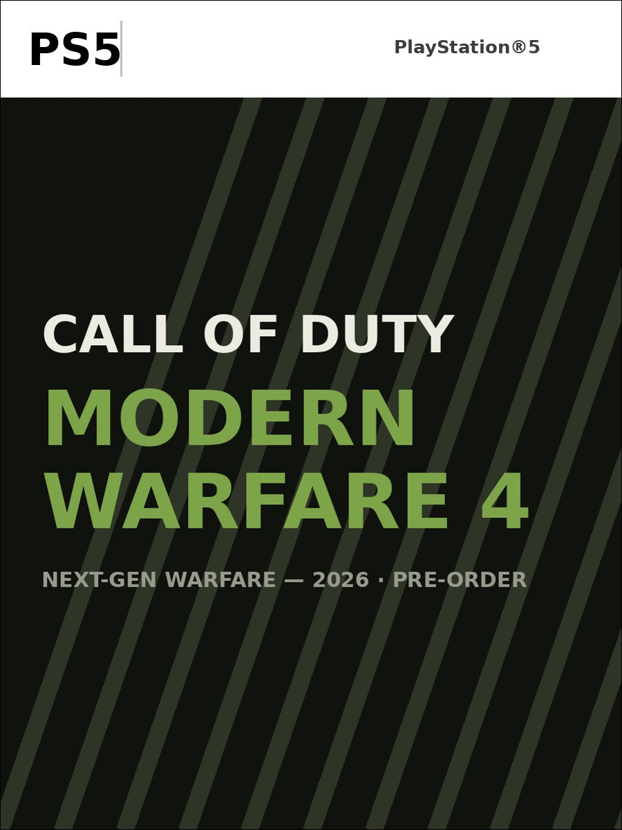 Call of Duty: Modern Warfare 4 PS5 retail box — Optrenex pre-order visual (official art pending publisher release)